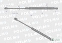 Siłownik szyby tylnej L max. 740mm AL66991P JOHN DEERE POLMO