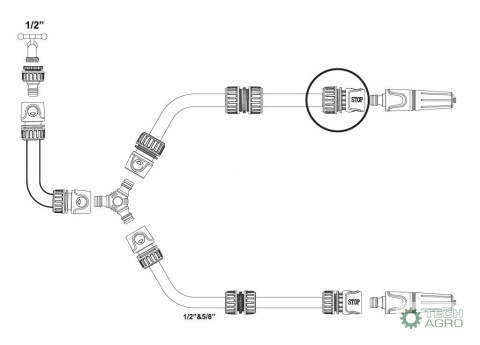 Szybkozłączka 3/4" - z waterstop / TEGER