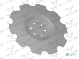 Talerz, uzębiony Z-10 fi 510 mocowanie 6/120 grubość 3.5 mm przetłoczony stal borowa , Royal Farm