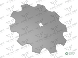 Talerz, uzębiony Z-10 fi 510 otwór 30x30 stal borowa, 1242050040 1279201020, Royal Farm