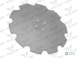 Talerz, uzębiony Z-10 fi 560 mocowanie 4/98 grubość 4.5 stal borowa, Royal Farm