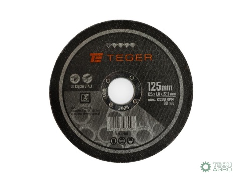 Tarcza korundowa do cięcia 125x 1.0 mm sprzedawane po 10 szt. TEGER