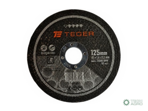 Tarcza korundowa do cięcia 125x 1.6 mm sprzedawane po 10 szt. TEGER