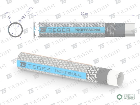 Wąż ogrodowy "PROFESSIONAL- EXTRA FLEX"FI 1/2". 20m / TEGER