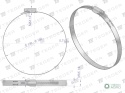 Opaska zaciskowa wzmocniona 130-150 ślimakowa (obejma W2 - stal nierdzewna) szerkość 12mm TEGER ( sprzedawane po 10 )