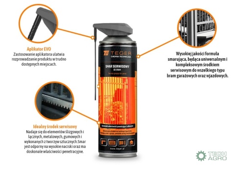 Smar serwisowy do bram z aplikatorem EVO 500 ml / TEGER