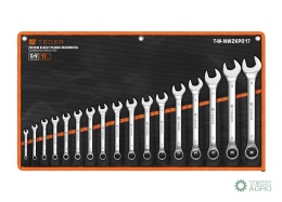Zestaw kluczy płasko-oczkowych, 6-32 mm, 17 szt, Teger