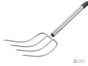 Widły gospodarcze 4-zębne na metalowym trzonku - Extra Long, (dł. 1580 mm) Extreme, Teger