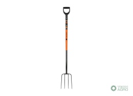 Widły gospodarcze 4-zębne na metalowym trzonku - Extra Long, (dł. 1600 mm), Teger