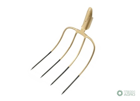 Widły gospodarcze 4-zębne, nieoprawne, kute, Teger