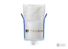 Worek BIG BAG 500kg. 90 x 90 x 90. 4 uchwyty. Kołnierz/Lej spustowy. Tasiemka /TEGER