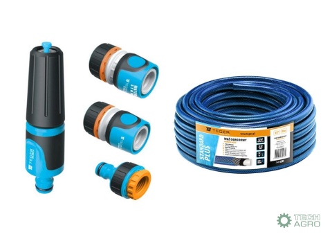 Zestaw ogrodowy 1/2" (wąż 20m. zestaw natryskowy) / TEGER