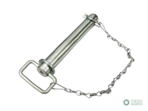 Sworzeń zaczepu z zawleczką i łańcuchem19x165x205 TEGER