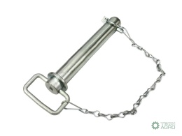 Sworzeń zaczepu z zawleczką i łańcuchem25x165x205 TEGER