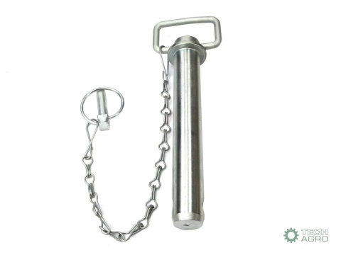 Sworzeń zaczepu z zawleczką i łańcuchem28x120x160 TEGER
