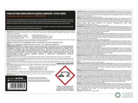 Piana aktywna dwufazowa do ciężkich zabrudzeń - EXTRA STRONG, 5l - koncentrat, Teger