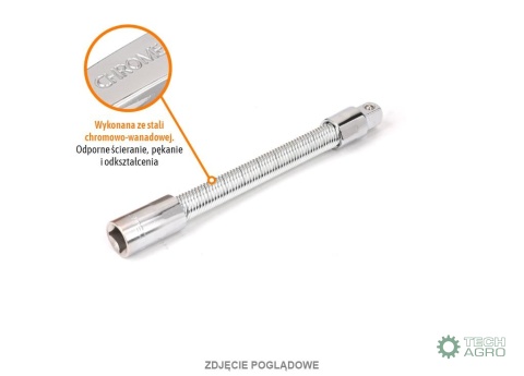 Przedłużka do nasadek 1/2" giętka 200 mm / TEGER