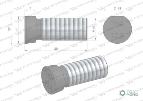 Śruba płużna oval z jednej strony ścięta M14x39 mm kl.12.9 zastosowanie Kverneland Waryński M14X39OV1 ( sprzedawane po 10kg ) Śruba płużna oval z jednej strony ścięta M14x39 mm kl.12.9 zastosowanie Kverneland Waryński M14X39OV1 ( sprzedawane po 10kg )