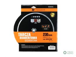 Tarcza diamentowa segmentowa 230x22.23 mm do cięcia betonu TEGER