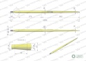 Ząb ładowacza uniwersalny prosty L- 1100 mm zastosowanie 5193-RT1 Tur WARYŃSKI