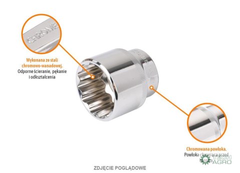 Klucz nasadowy 1/2" dwunastokątny 10 mm / TEGER Klucz nasadowy 1/2" dwunastokątny 10 mm / TEGER