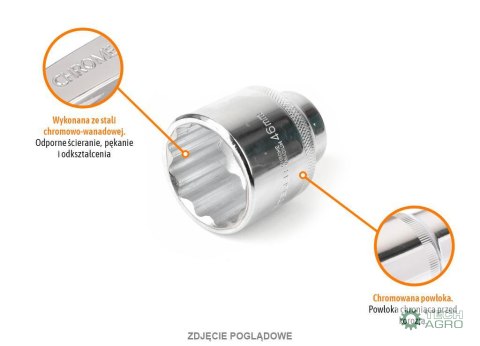 Klucz nasadowy 3/4" dwunastokątny 41 mm / TEGER Klucz nasadowy 3/4" dwunastokątny 41 mm / TEGER