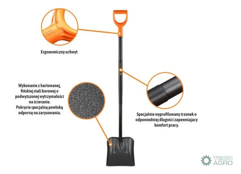 Łopata piaskowa na metalowym trzonku. wzmocniona / TEGER Łopata piaskowa na metalowym trzonku. wzmocniona / TEGER