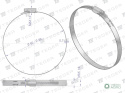 Opaska zaciskowa wzmocniona 60-80 ślimakowa (obejma W2 - stal nierdzewna) szerkość 12mm TEGER