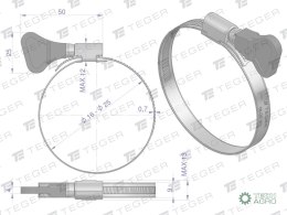 OPASKA ŚLIM.16-25 SZEROKOŚĆ 9MM TEGER Z POKRĘTŁEM