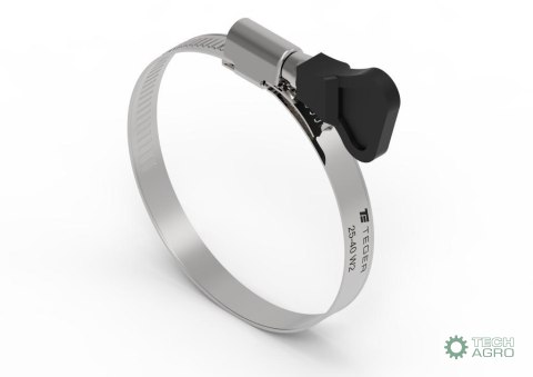 Opaska zaciskowa z pokrętłem 25-40 ślimakowa (obejma W2 - stal nierdzewna) szerkość 9mm TEGER ( sprzedawane po 50 ) Opaska zaciskowa z pokrętłem 25-40 ślimakowa (obejma W2 - stal nierdzewna) szerkość 9mm TEGER ( sprzedawane po 50 )