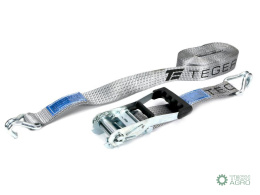 Pas transportowy 5T 10m komplet z napinaczem z gumową okładziną 230mm z atestem TEGER
