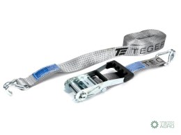 Pas transportowy 5T 8m komplet z napinaczem z gumową okładziną 230mm z atestem TEGER