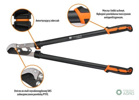 Sekator kowadełkowy - dwuręczny z przekładnią / TEGER Sekator kowadełkowy - dwuręczny z przekładnią / TEGER