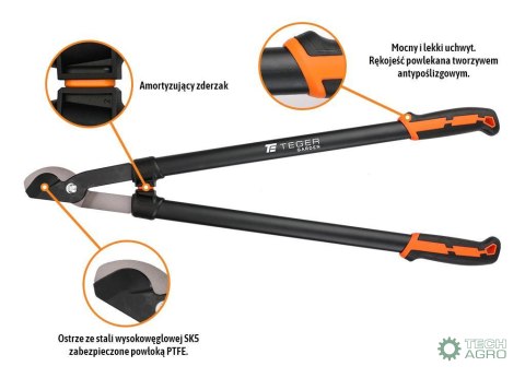 Sekator nożycowy - dwuręczny / TEGER Sekator nożycowy - dwuręczny / TEGER