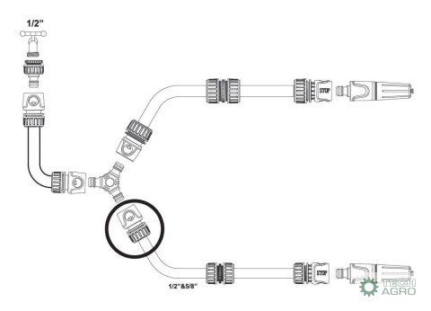Szybkozłączka 1/2" - bez waterstop / TEGER Szybkozłączka 1/2" - bez waterstop / TEGER