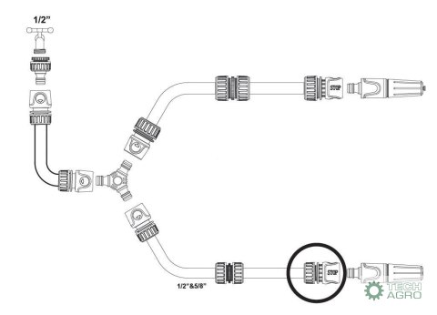 Szybkozłączka 1/2" - z waterstop / TEGER Szybkozłączka 1/2" - z waterstop / TEGER