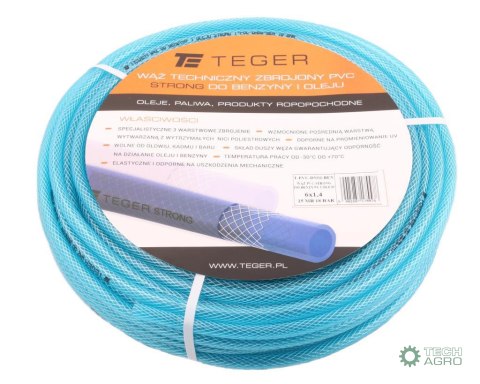 Wąż PVC do benzyny i oleju STRONG DN06 18bar TEGER (sprzedawane po 25m) Wąż PVC do benzyny i oleju STRONG DN06 18bar TEGER (sprzedawane po 25m)