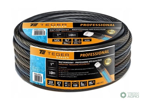 Wąż ogrodowy "PROFESSIONAL- NTS EXTRA FLEX" FI 1". 10m / TEGER Wąż ogrodowy "PROFESSIONAL- NTS EXTRA FLEX" FI 1". 10m / TEGER