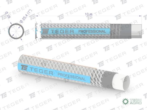 Wąż ogrodowy "PROFESSIONAL- NTS EXTRA FLEX" FI 1". 10m / TEGER Wąż ogrodowy "PROFESSIONAL- NTS EXTRA FLEX" FI 1". 10m / TEGER