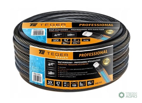 Wąż ogrodowy "PROFESSIONAL- NTS EXTRA FLEX" FI 3/4". 50m / TEGER Wąż ogrodowy "PROFESSIONAL- NTS EXTRA FLEX" FI 3/4". 50m / TEGER