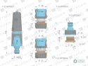 Zestaw natryskowy 1/2" & 3/4" TEGER