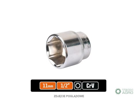 Klucz nasadowy 1/2" sześciokątny 11 mm / TEGER Klucz nasadowy 1/2" sześciokątny 11 mm / TEGER