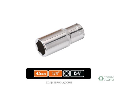 Klucz nasadowy 1/4" sześciokątny długi 4.5 mm / TEGER Klucz nasadowy 1/4" sześciokątny długi 4.5 mm / TEGER