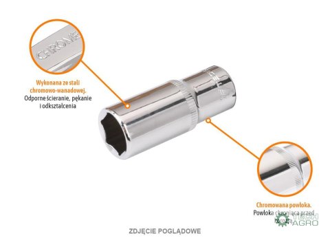 Klucz nasadowy 1/4" sześciokątny długi 4.5 mm / TEGER Klucz nasadowy 1/4" sześciokątny długi 4.5 mm / TEGER