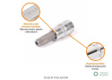 Klucz nasadowy 1/4" z bitem TORX 37 mm/T10 / (z otworem) / TEGER