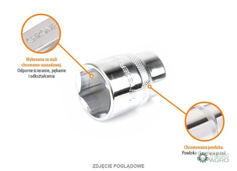 Klucz nasadowy 3/4" sześciokątny 32 mm / TEGER Klucz nasadowy 3/4" sześciokątny 32 mm / TEGER