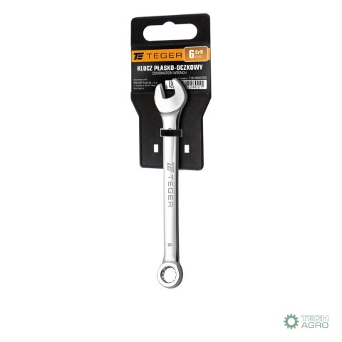 Klucz płasko-oczkowy 6 mm / TEGER Klucz płasko-oczkowy 6 mm / TEGER